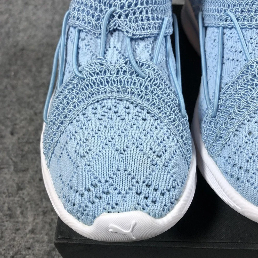 Puma Ignite Running Shoes Womens 8 Blue Knit‎ Lightweight Sneakers 191598-03